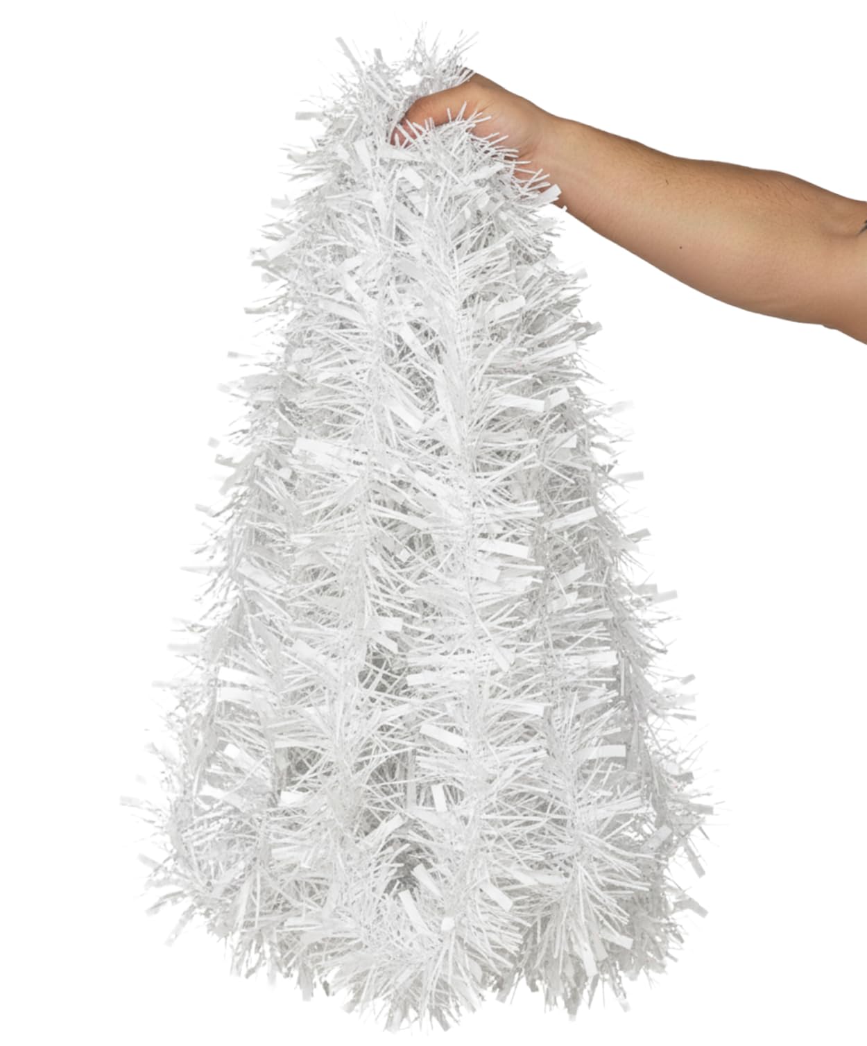 Christmas Tinsel White Extra Long 10m Xmas Tree Bannister Fireplace Decoration Prop Home Merry D?or