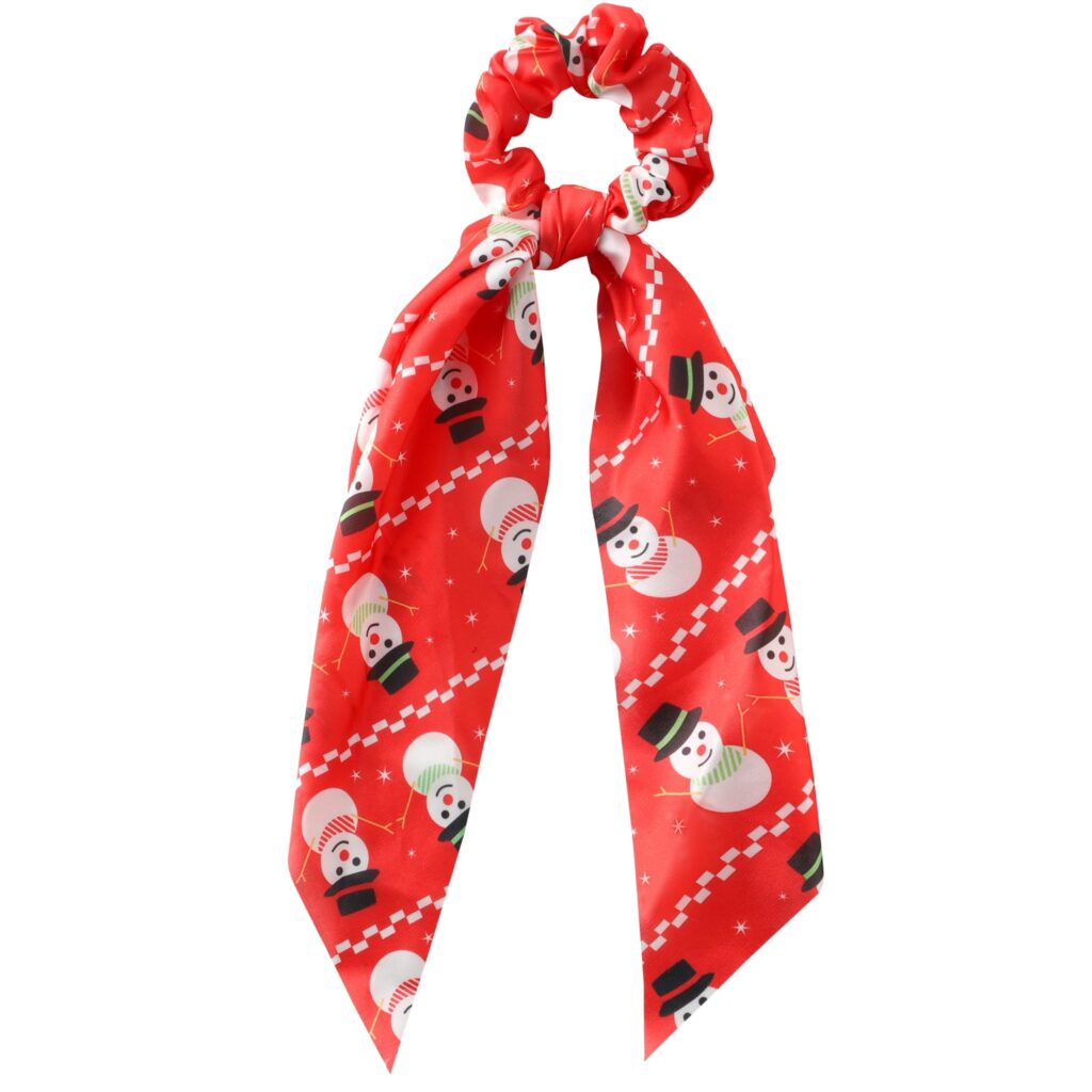 Christmas Scrunchie Scarf Hair Band Elastic Ponytail Tie Soft Colourful Xmas Girl Women (Type 5)