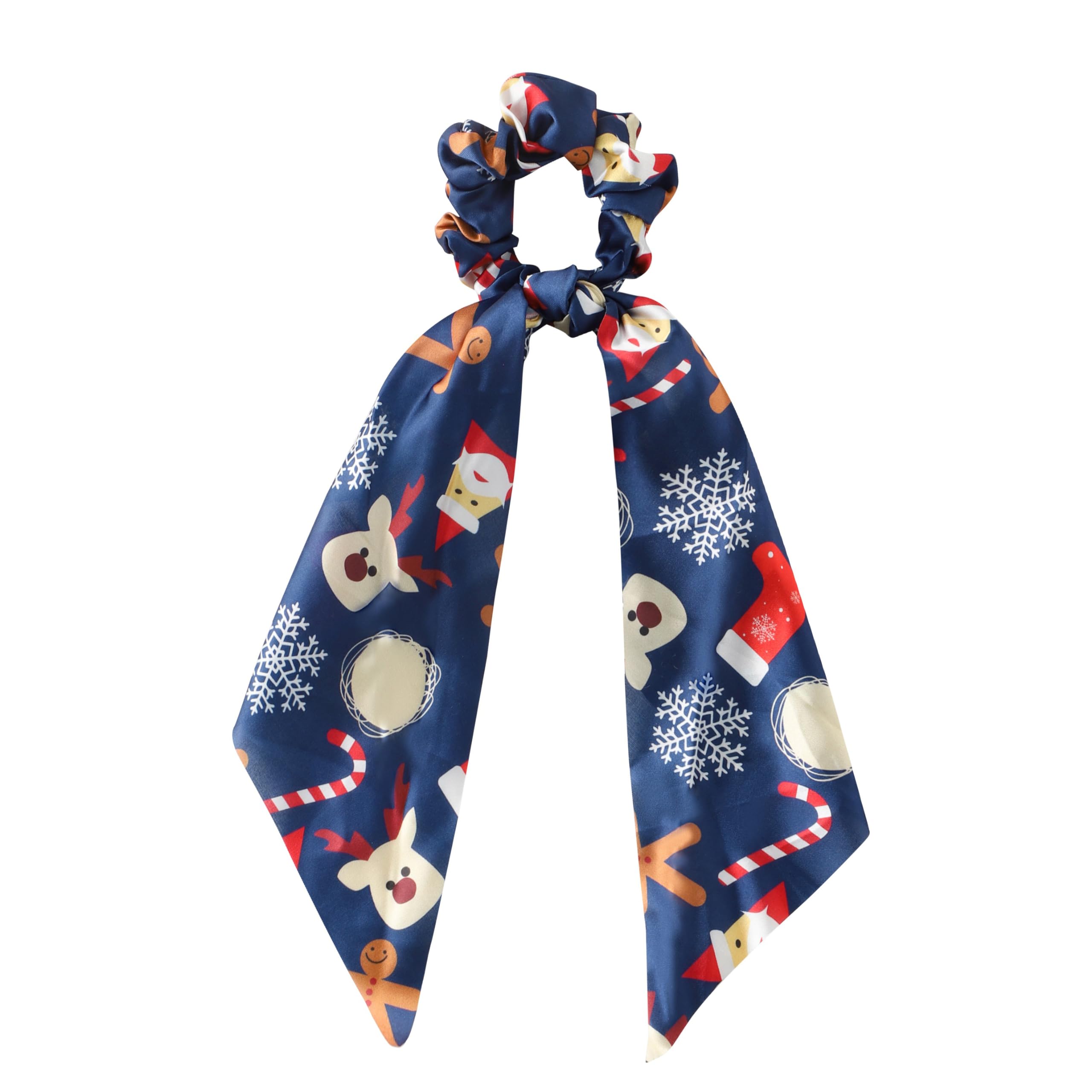 Christmas Scrunchie Scarf Hair Band Elastic Ponytail Tie Soft Colourful Xmas Girl Women (Type 6)