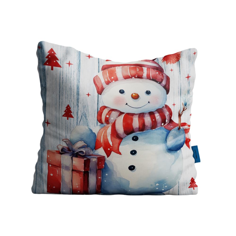Christmas Cushion Covers Festive Xmas Designs Pillow Case Sofa Bedroom Santa Snowman Reindeer