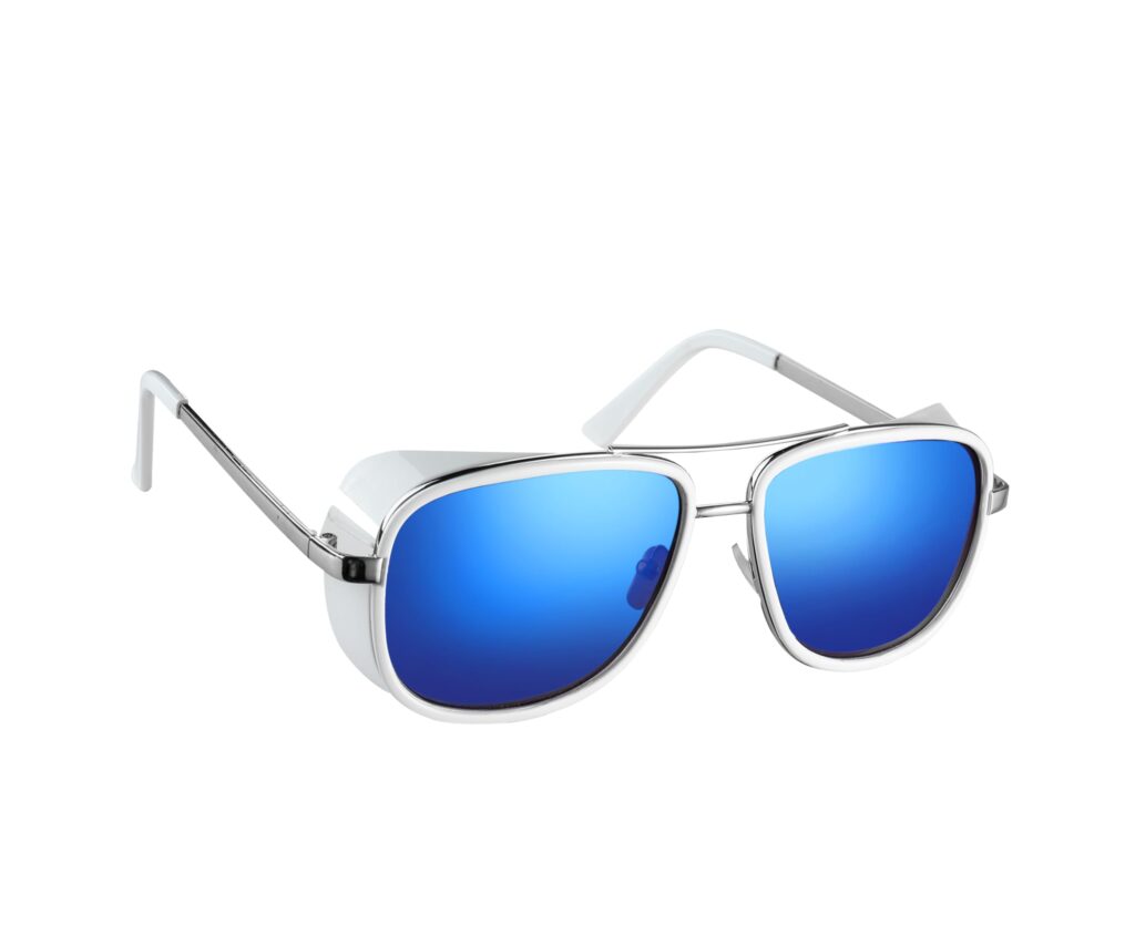 White Goggle Frame Sunglasses Flight Sport UV400 Sun Protection Shades Glasses & ? Durable