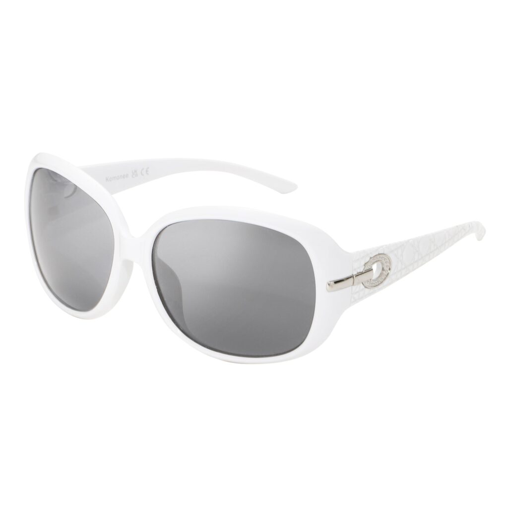 White Designer Womens Overized Polarized Sunglasses Luxury Folding Case Cleaning Cloth