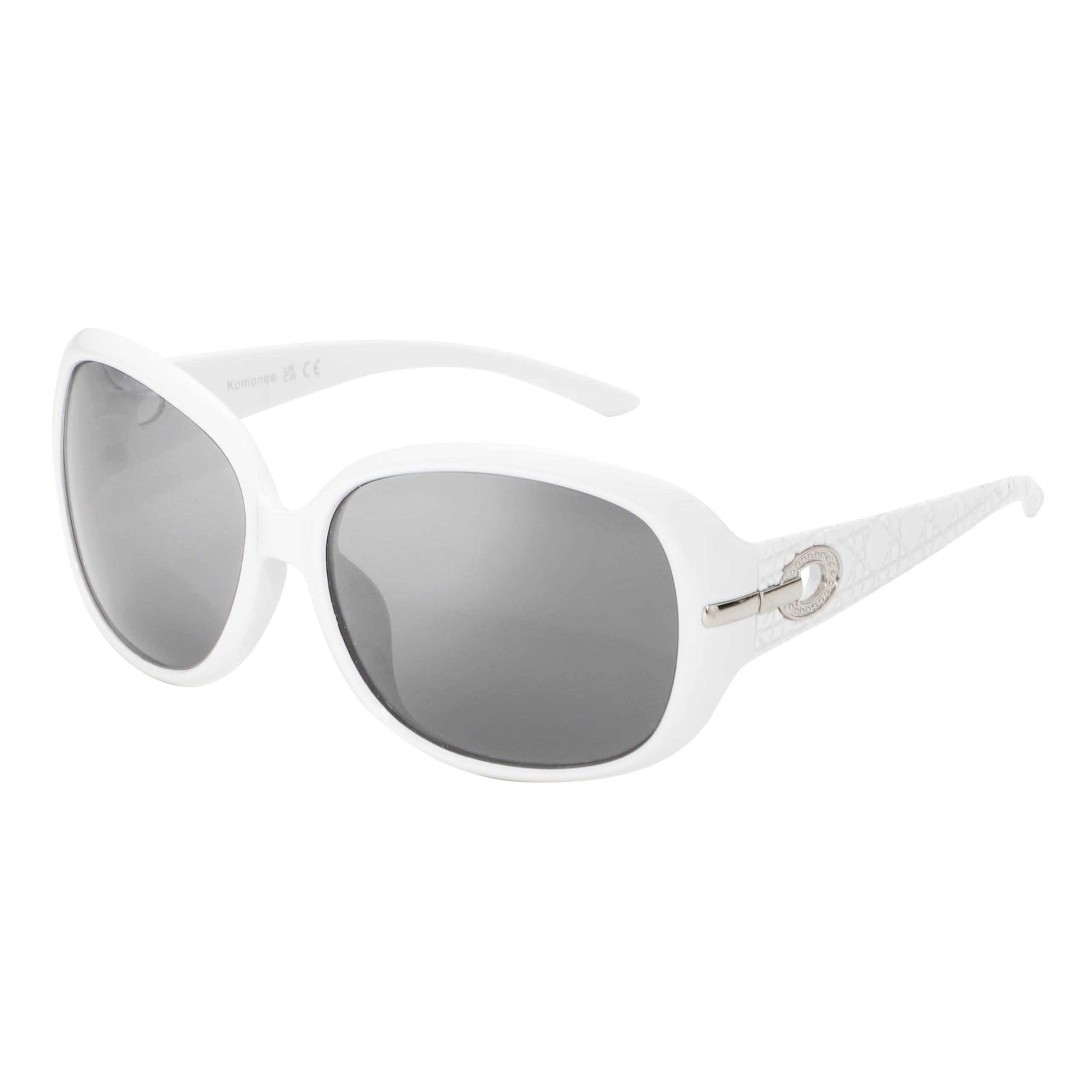 White Designer Womens Overized Polarized Sunglasses Luxury Folding Case Cleaning Cloth