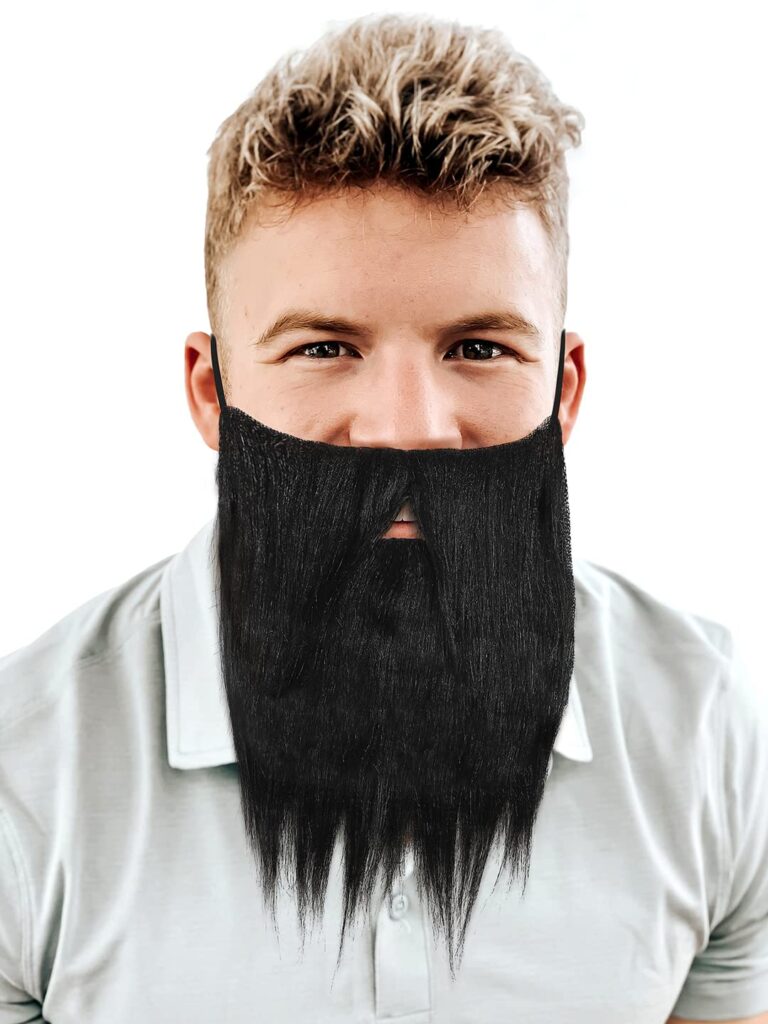 Fake Beard Black For Halloween Christmas Parties Costume Hair Accessory Outfit Novelty Joke