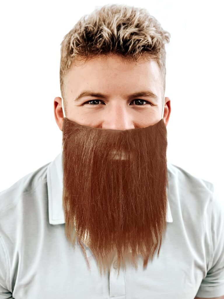 Fake Beard Brown For Halloween Christmas Parties Costume Hair Accessory Outfit Novelty Joke