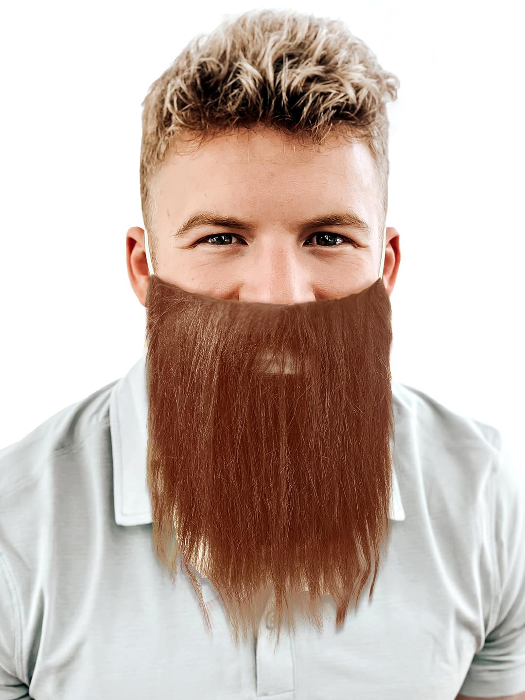 Fake Beard Brown For Halloween Christmas Parties Costume Hair Accessory Outfit Novelty Joke