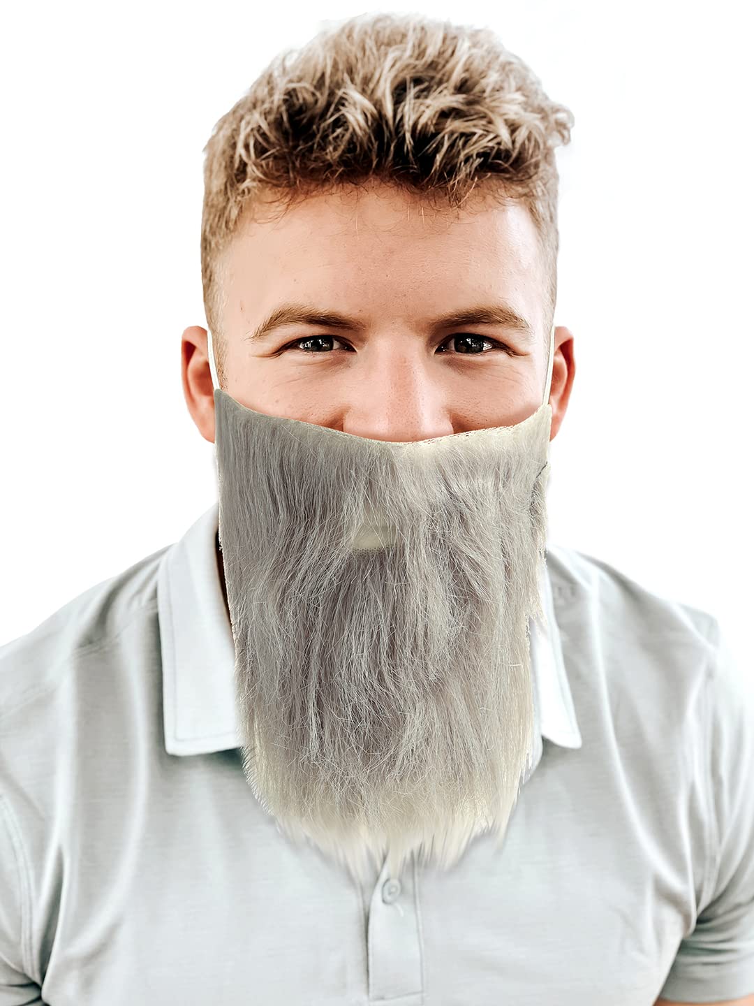 Fake Beard Grey For Halloween Christmas Parties Costume Hair Accessory Outfit Novelty Joke