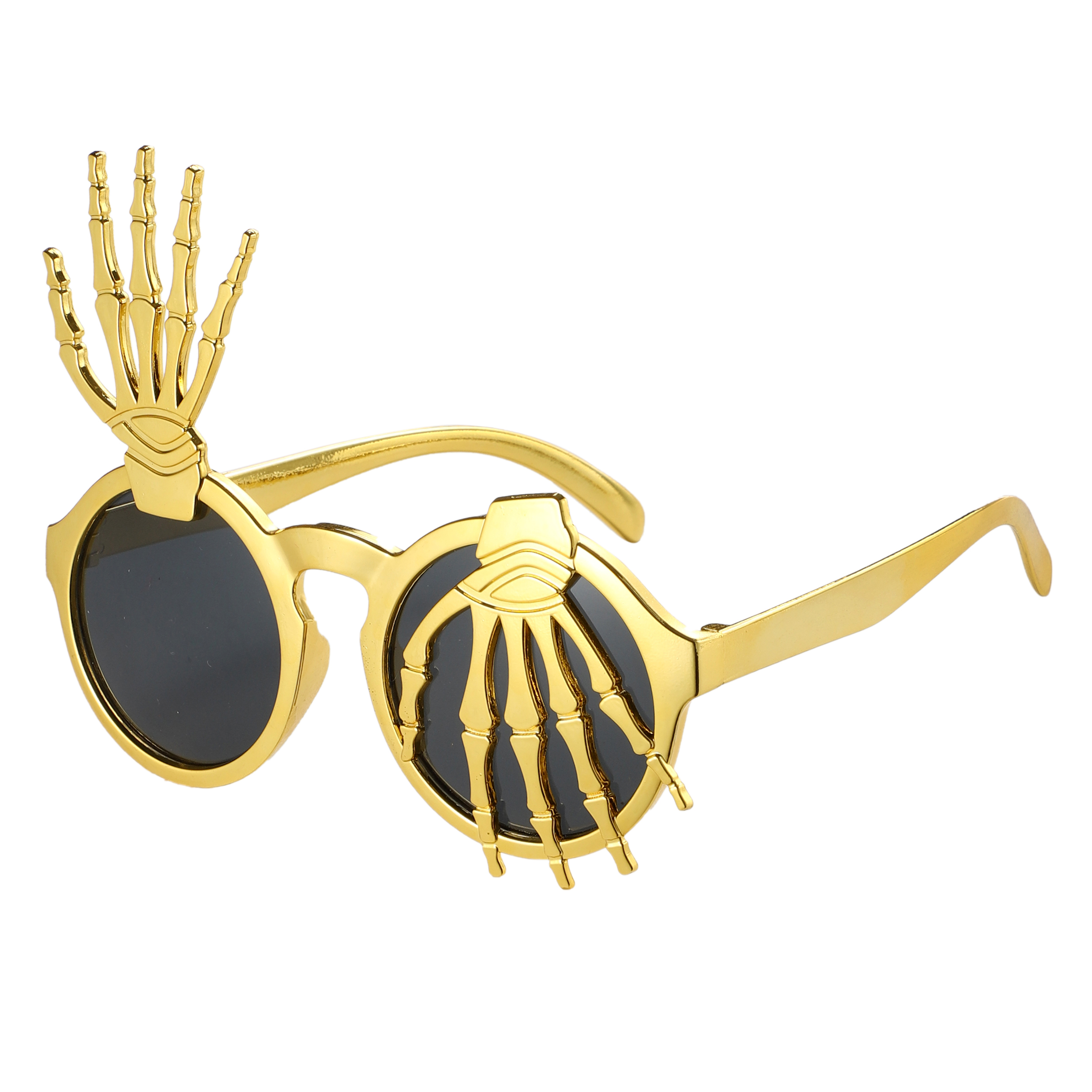 Halloween Novelty Glasses Sunglasses Costume Eyewear Favours Cosplay Eyeglasses Bone Hands Gold
