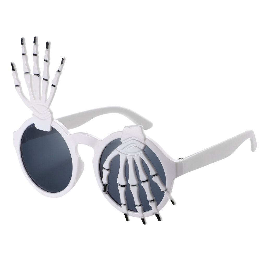 Halloween Novelty Glasses Sunglasses Costume Eyewear Favours Cosplay Eyeglasses Bone Hands White