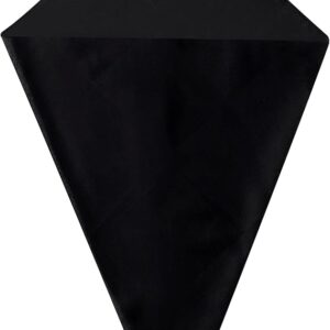 Black All Black Bandana Head Scarf Headbands Handkerchief Cowboy Cotton Bib Party Face Covering Headwear For Motorcycling Mens Womens Unisex
