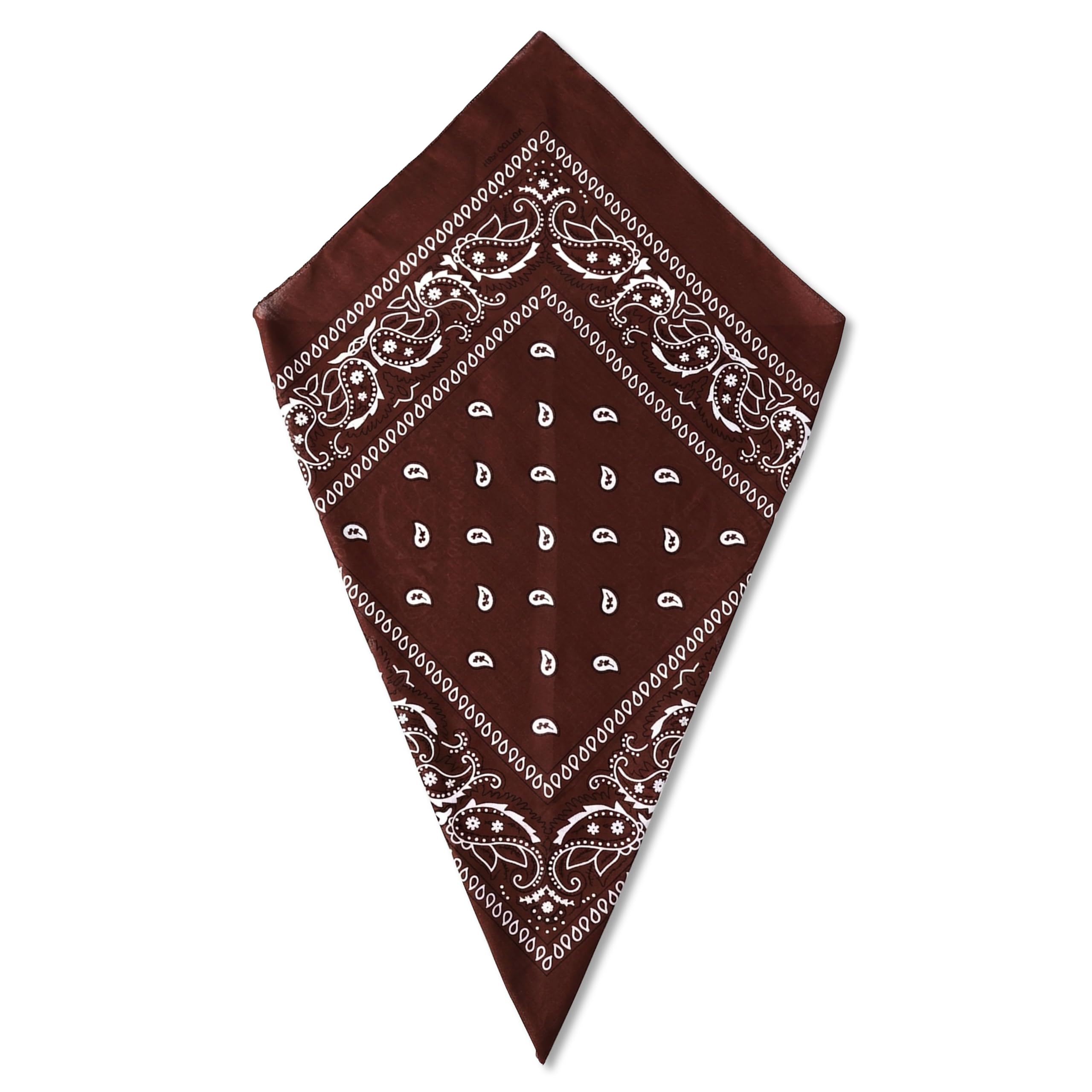 Coffee Paisley Bandana Head Scarf Headbands Handkerchief Cowboy Cotton Bib Face Covering Headwear