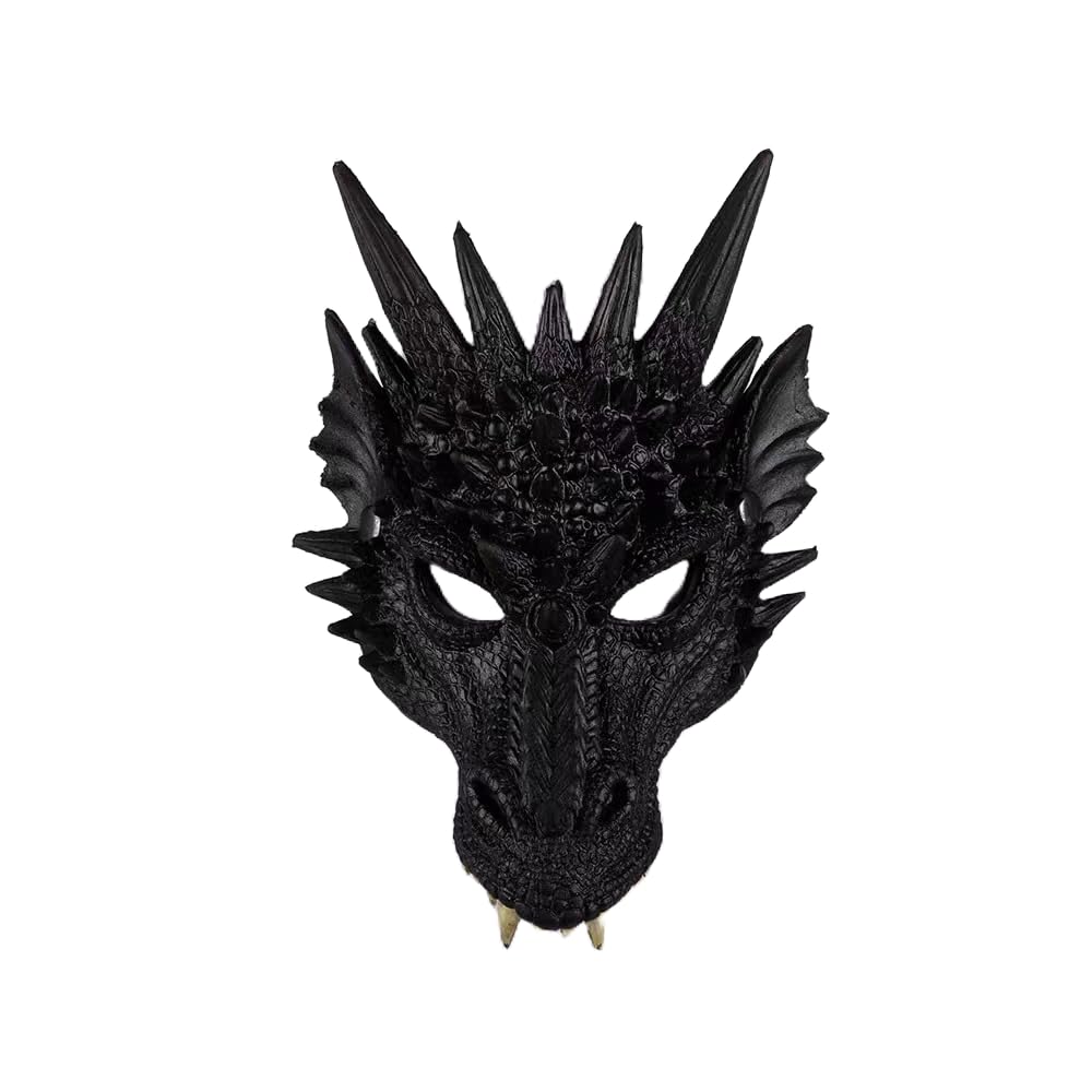 Dragon Black Mask Halloween Adult Drake Lizard Costume Party Game Costume GOT Dungeons Thrones