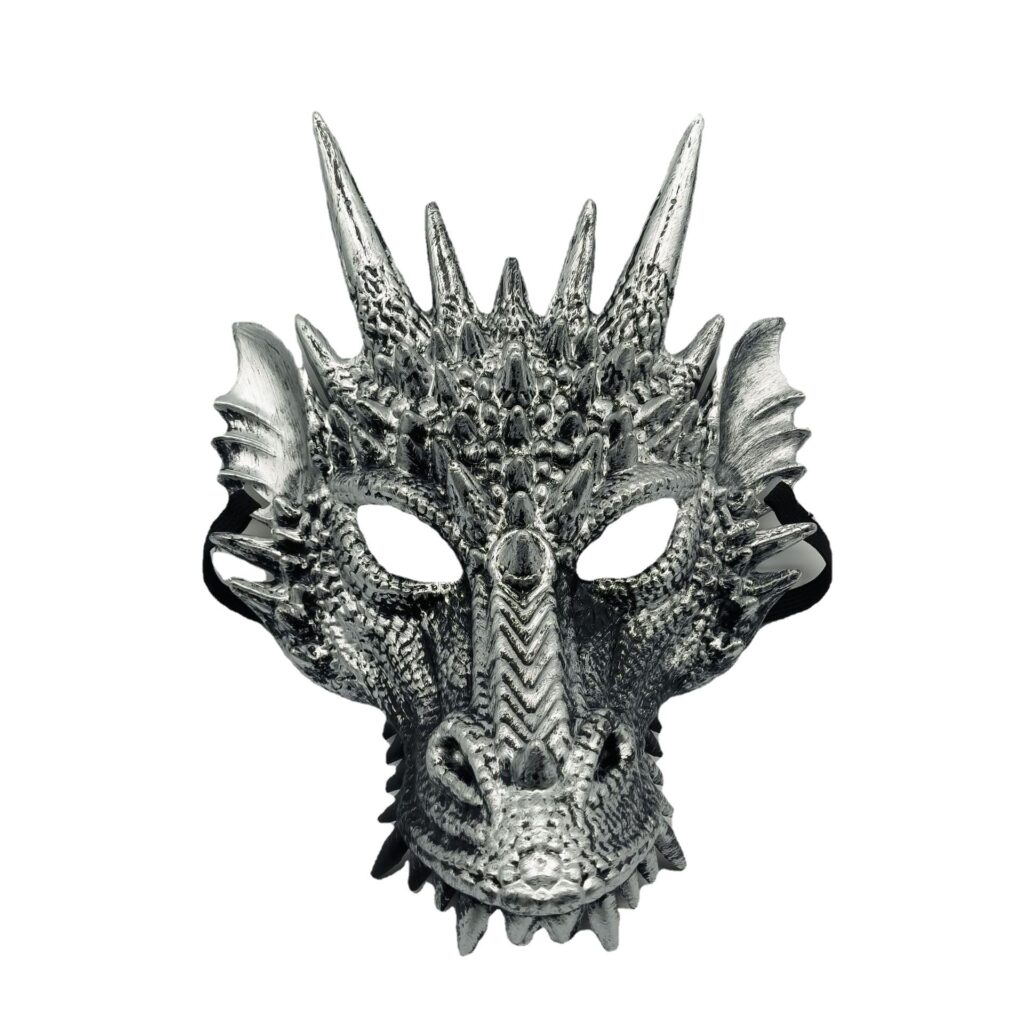 Dragon Silver Mask Halloween Adult Drake Lizard Costume Party Game Costume GOT Dungeons Thrones