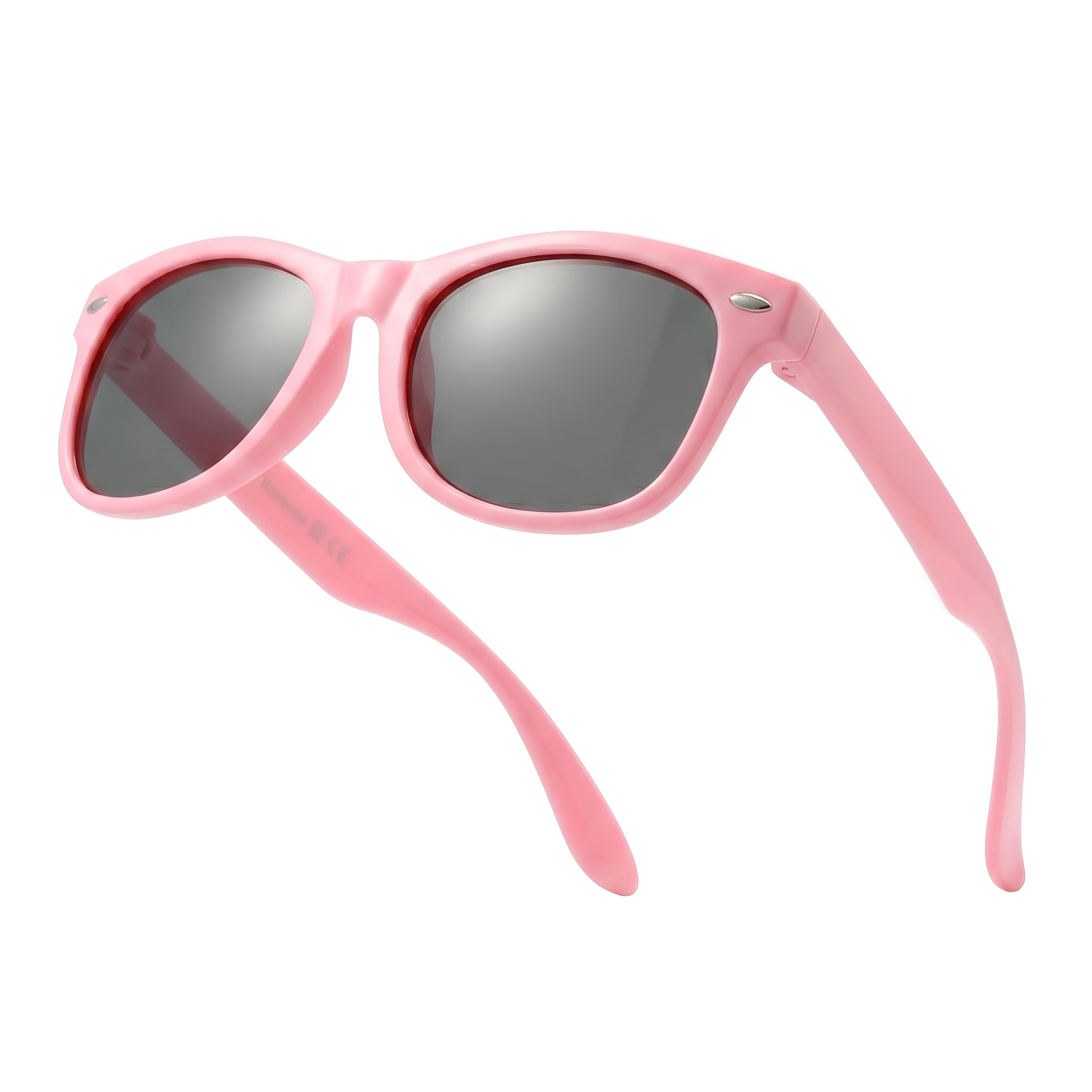 Kids Flexible Sunglasses Polarized Pink Silicone Drifter Sunglasses UV400 Boys Girls Age