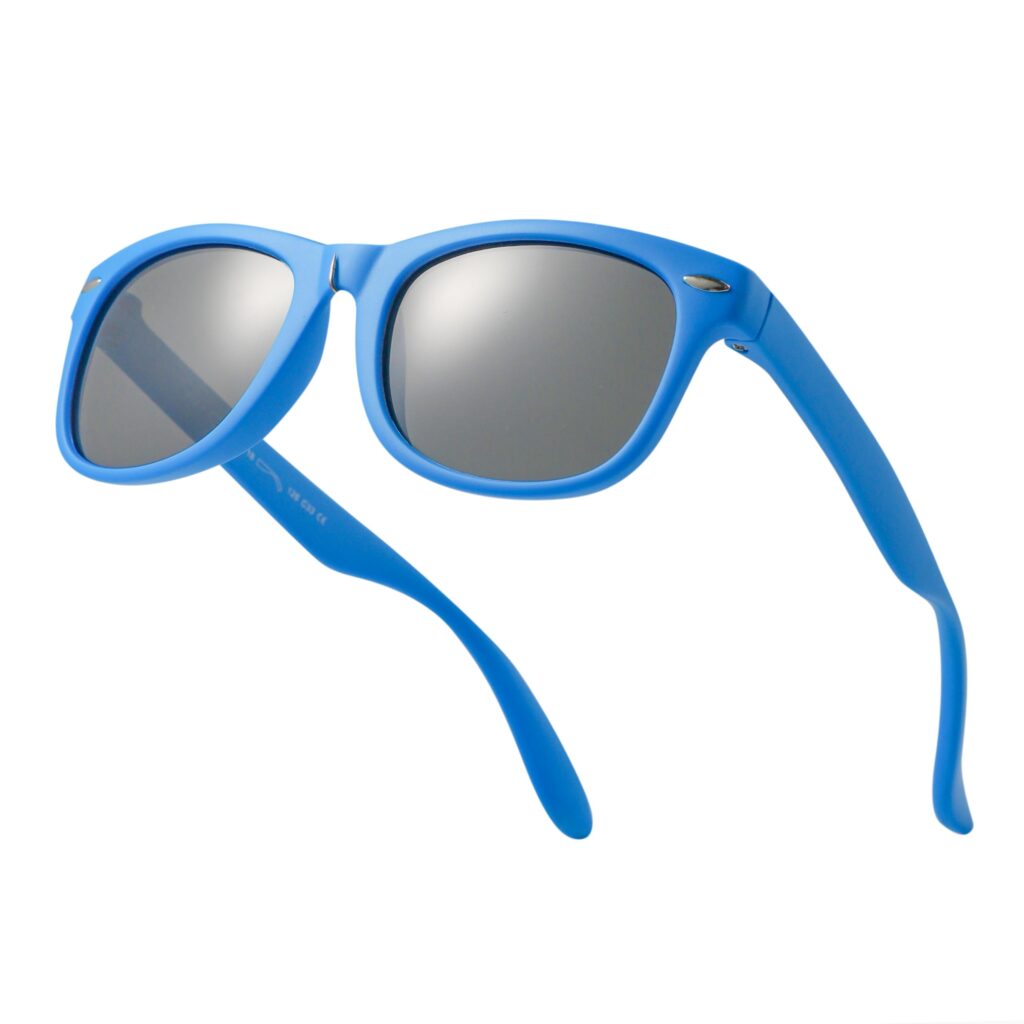 Kids Flexible Sunglasses Polarized Azure Blue Silicone Drifter Sunglasses UV400 Boys Girls