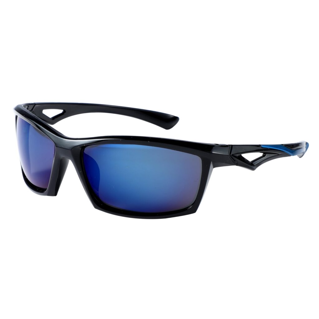 Sunglasses Ski Type Round Sun Glasses UV400 Black Blue Shades Golf Cycling Running Fishing