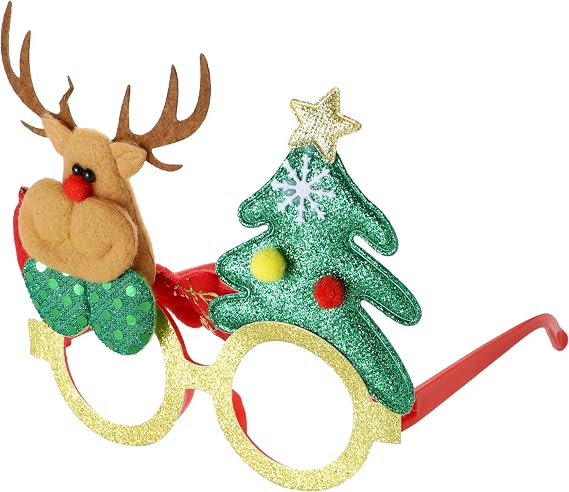 Christmas Glasses Sunglasses - Xmas Costume Eyewear Costume - Festive Favours Celebrations & Booth