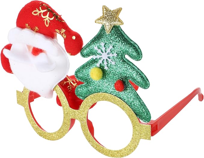 Christmas Glasses Sunglasses - Xmas Costume Eyewear Costume - Festive Favours Celebrations & Booth