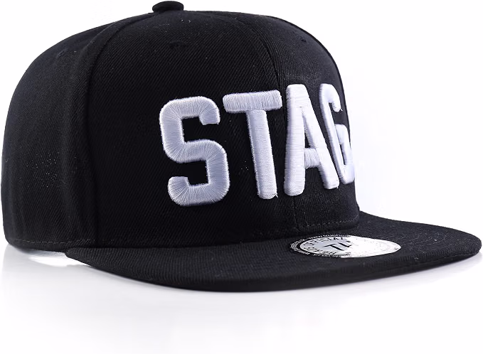 True Heads Black Snapback Stag Do Hat for Groom & Best Man ? Men?s Adjustable Flat Peak Novelty Baseball Cap for Wedding, Stag Party & Bachelor Weekend Gift