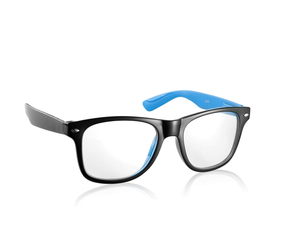 Drifter Sunglasses UV400 Black and Blue with Clear Lens Sunglasses Golf ? Frame Eyewear