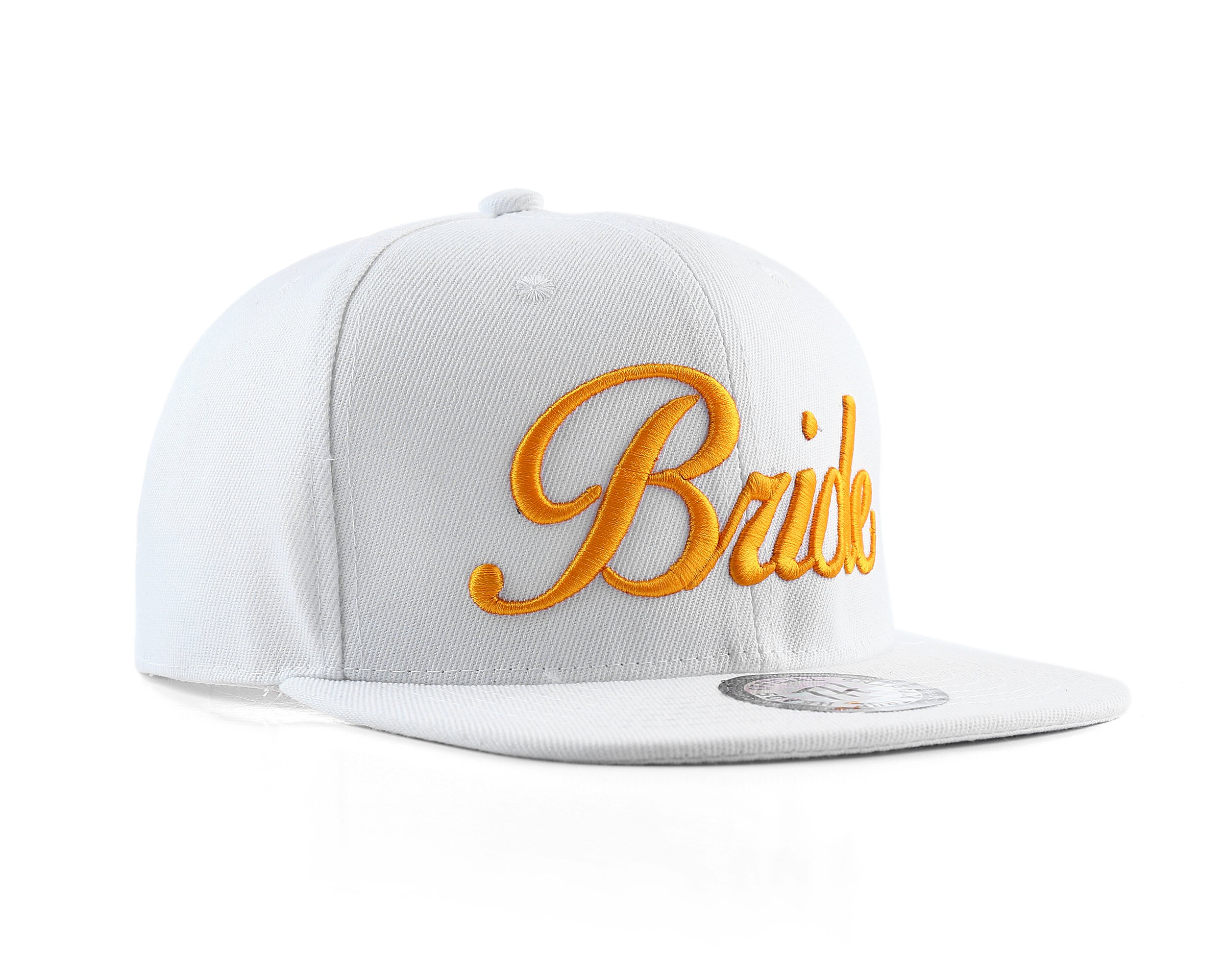 True Heads White Bride Snapback Baseball Cap - Hen Party & Wedding Accessory - Adjustable Flat Peak Hat for Hen Do, Bridal Shower, and Honeymoon - Essential Gift for the Bride-to-Be