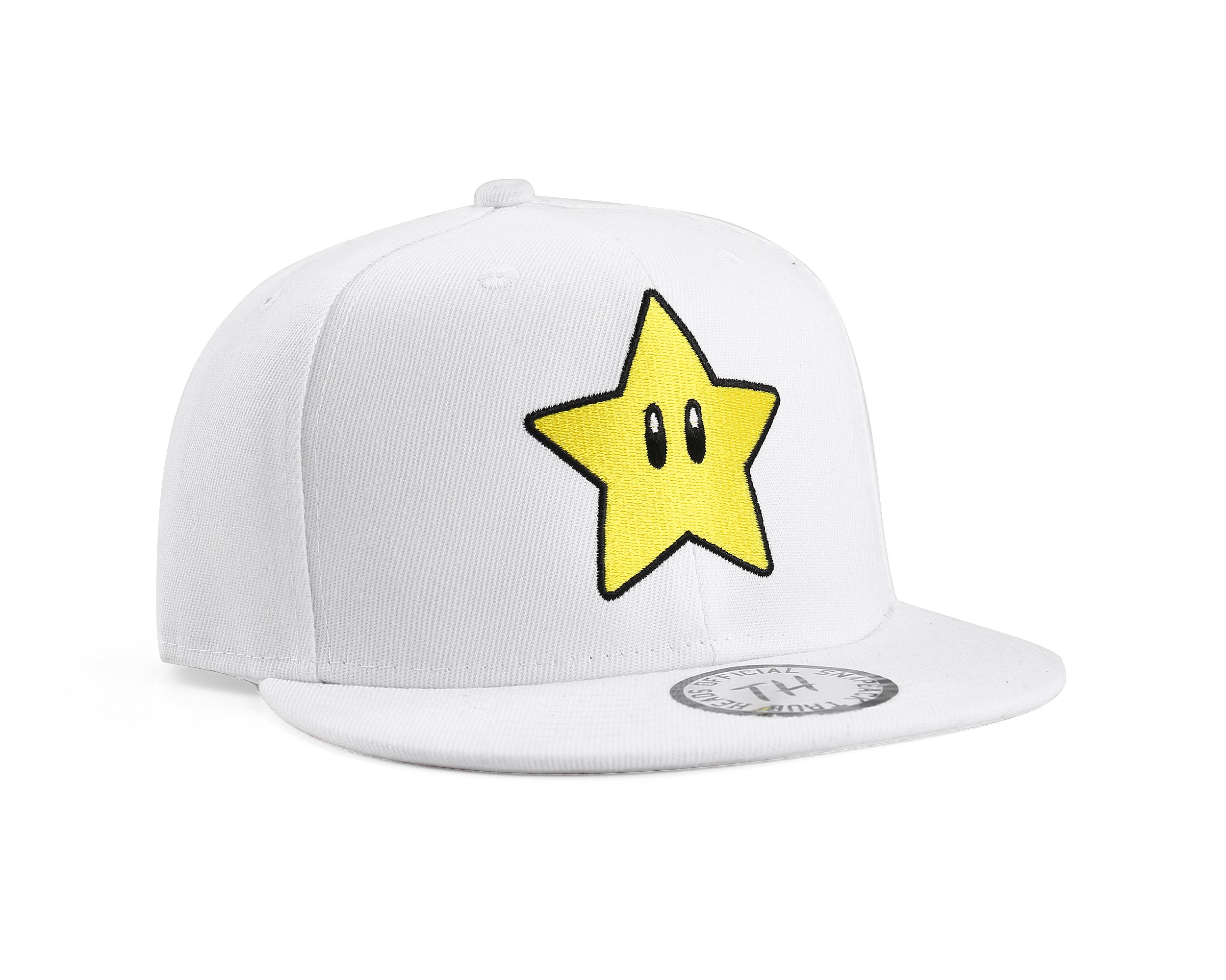 True Heads Super Mario White Snapback Baseball Cap Star