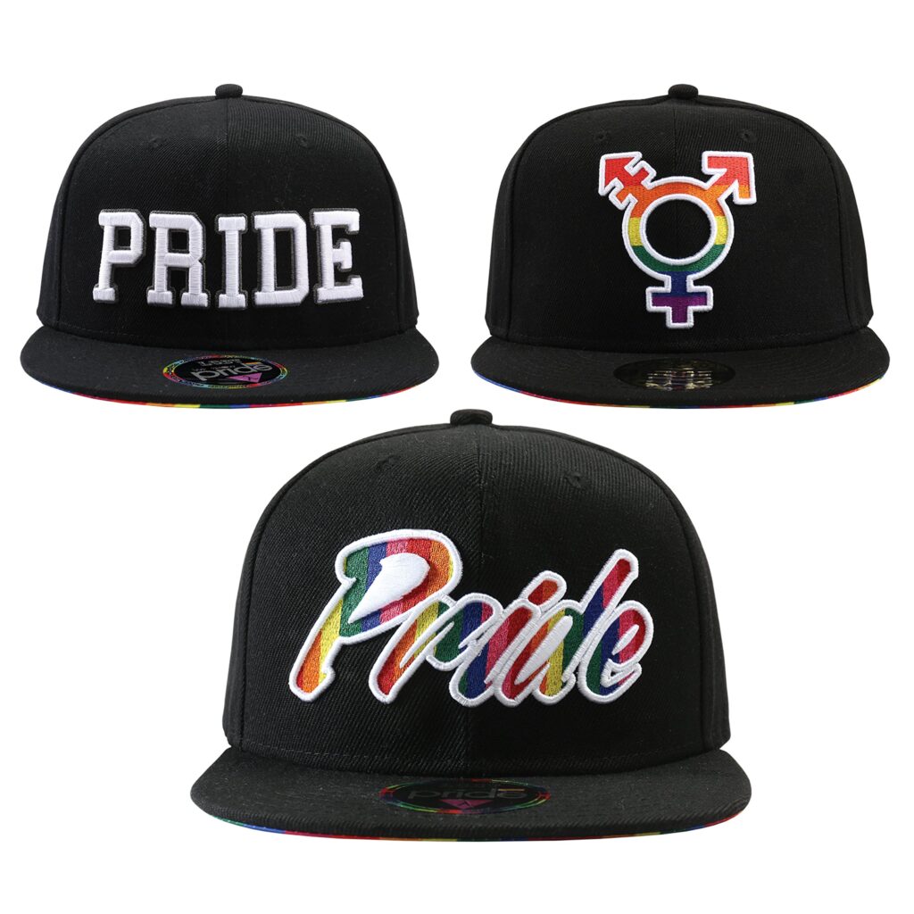 We Show Pride Gay Pride Black Rainbow Snapback Baseball Caps Multi Pack (Pack Of 3)