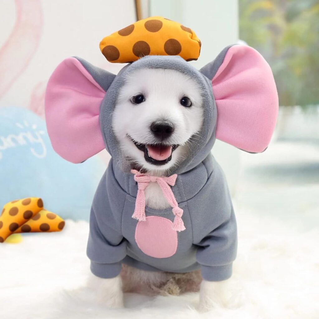Mouse Animal Dog Costume Dress Up Puppy Outfit Funny Cute Pet Suit Cloak Clothes Fun Novelty Gift Small
