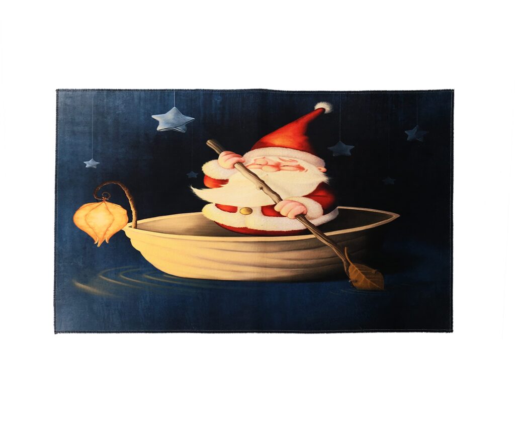 Christmas Themed Xmas Welcome Doormats Paddling Santa