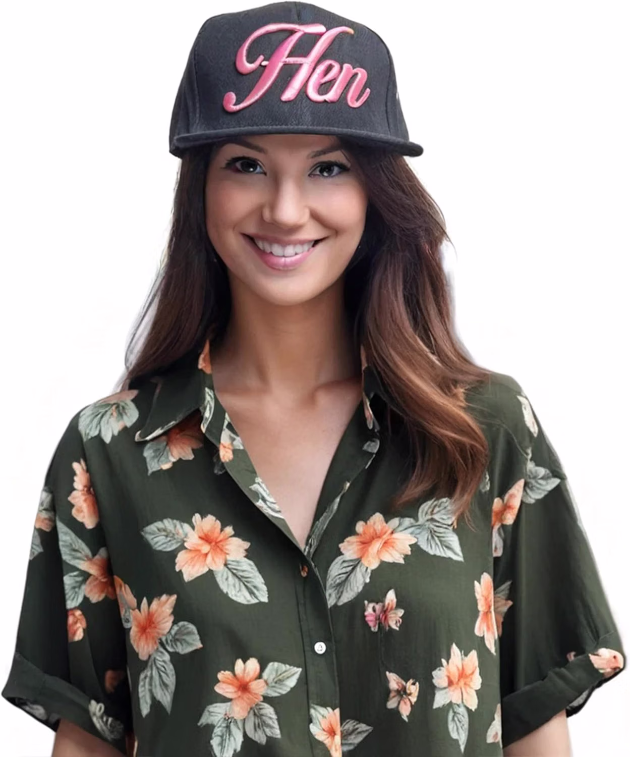 True Heads Hen Do Party Black Snapback Baseball Cap ? Team Bride Wedding Hat, Women?s Adjustable Flat Peak Headwear Gift for Bridesmaid Squad & Maid of Honour