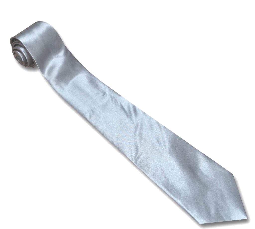 Silver Tie Mens Formal Wear Plain Wedding Party Business Funeral Solid Classic Necktie Ti05