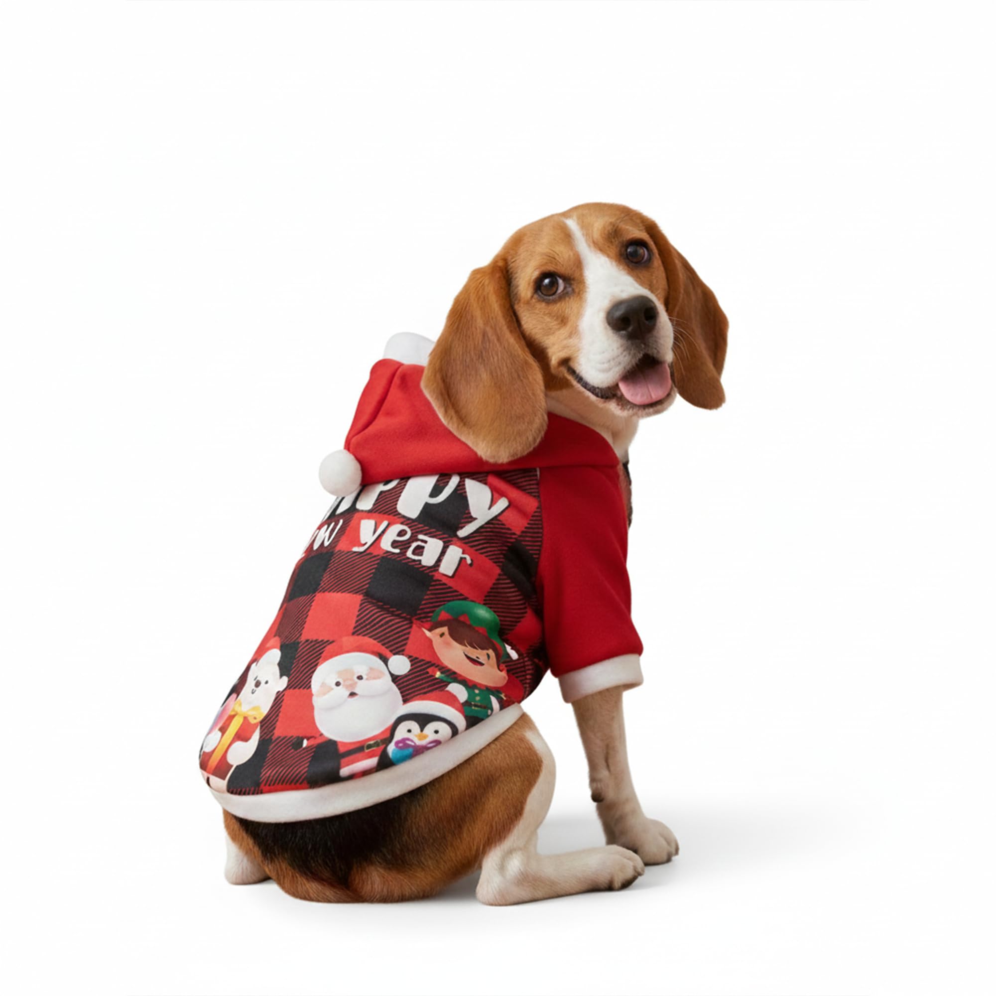 Small Dog Santa Christmas Coat ? Warm Winter Puppy Jacket & Xmas Holiday Dress Up Costume Outfit Cartoon Christmas