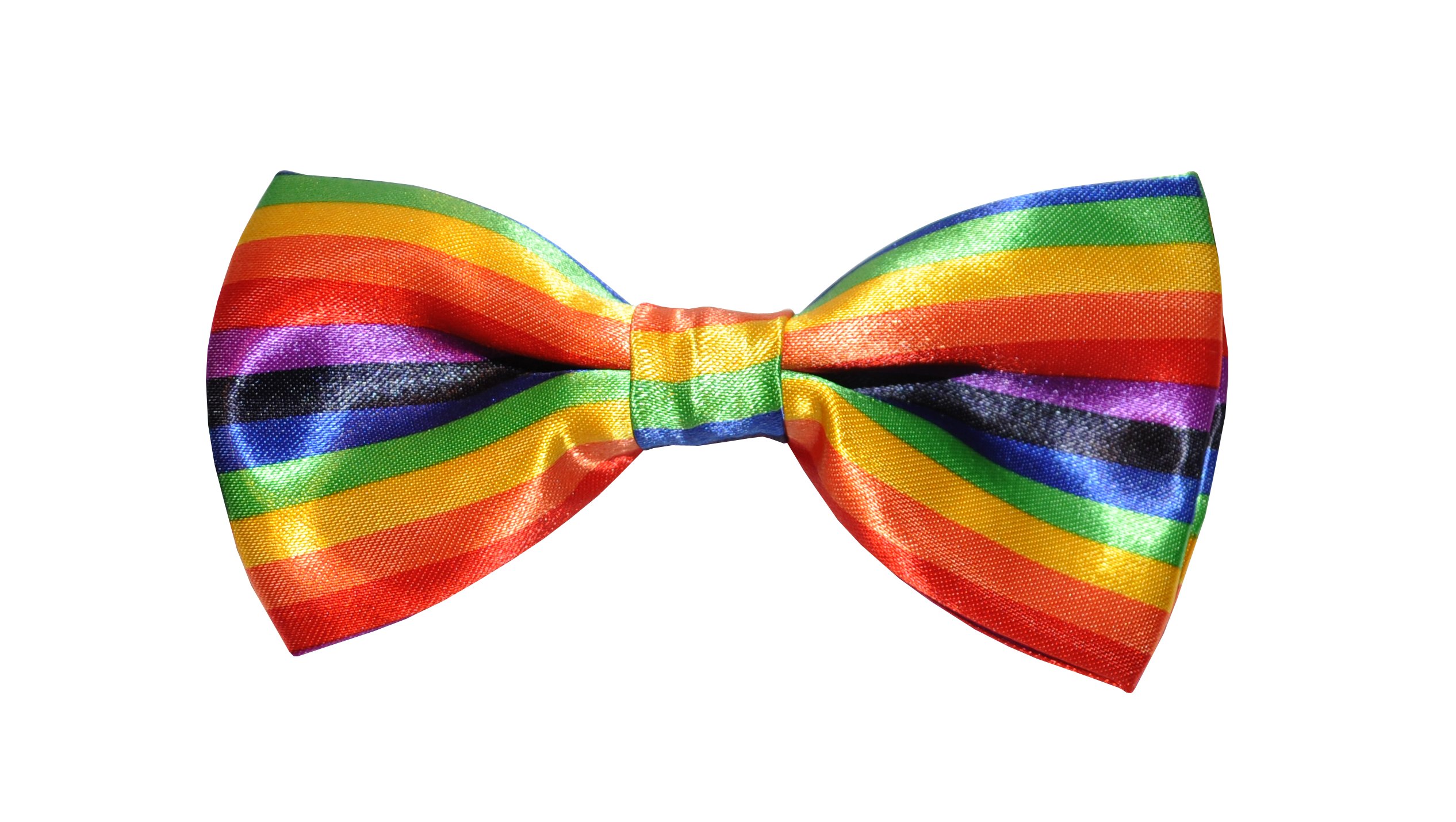 Gay Pride Bow Tie LGBT Rainbow Pre-Tied Formal Party Prom Wedding Bowtie Adjustable Neck Premium