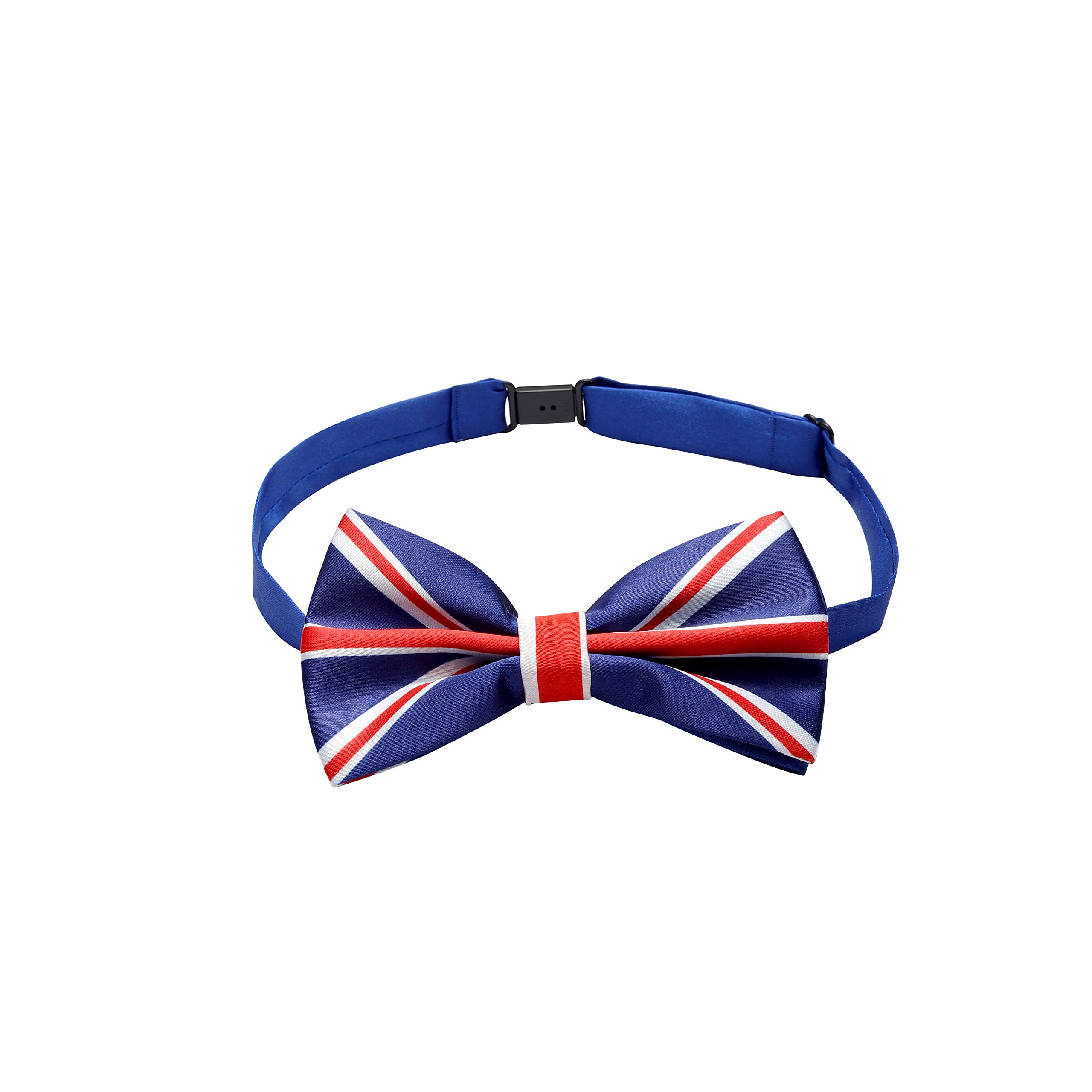 UK Bow Tie Union Jack United Kingdom Great Britain GB Pre-Tied Formal Party Prom Wedding Adjustable Neck Premium