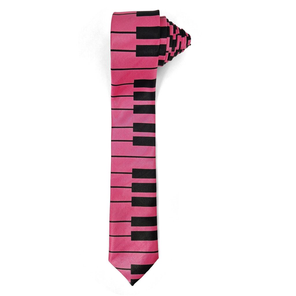 Pink Piano Music Tie Mens Formal Wear Wedding Party Business Fancy Dress Necktie