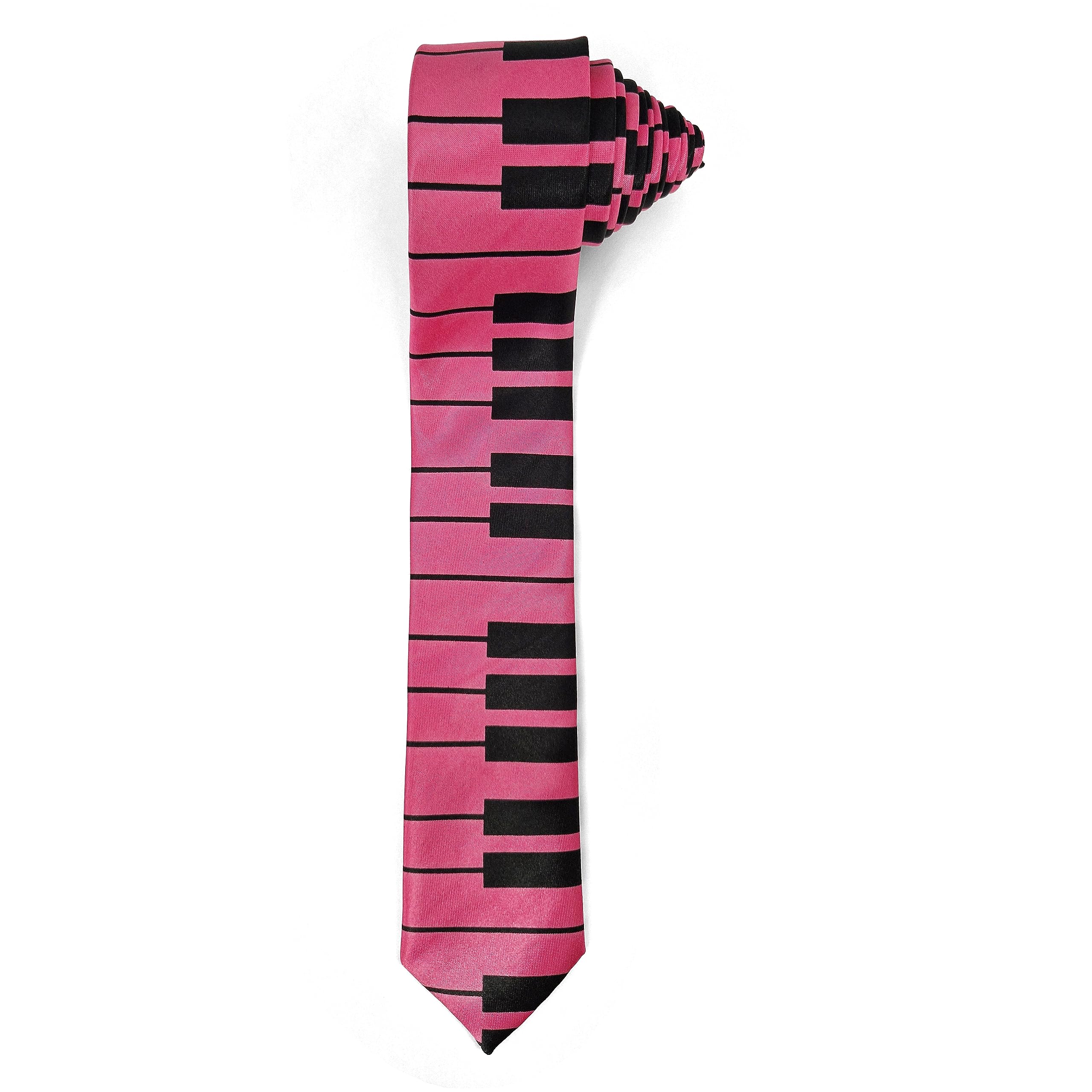 Pink Piano Music Tie Mens Formal Wear Wedding Party Business Fancy Dress Necktie