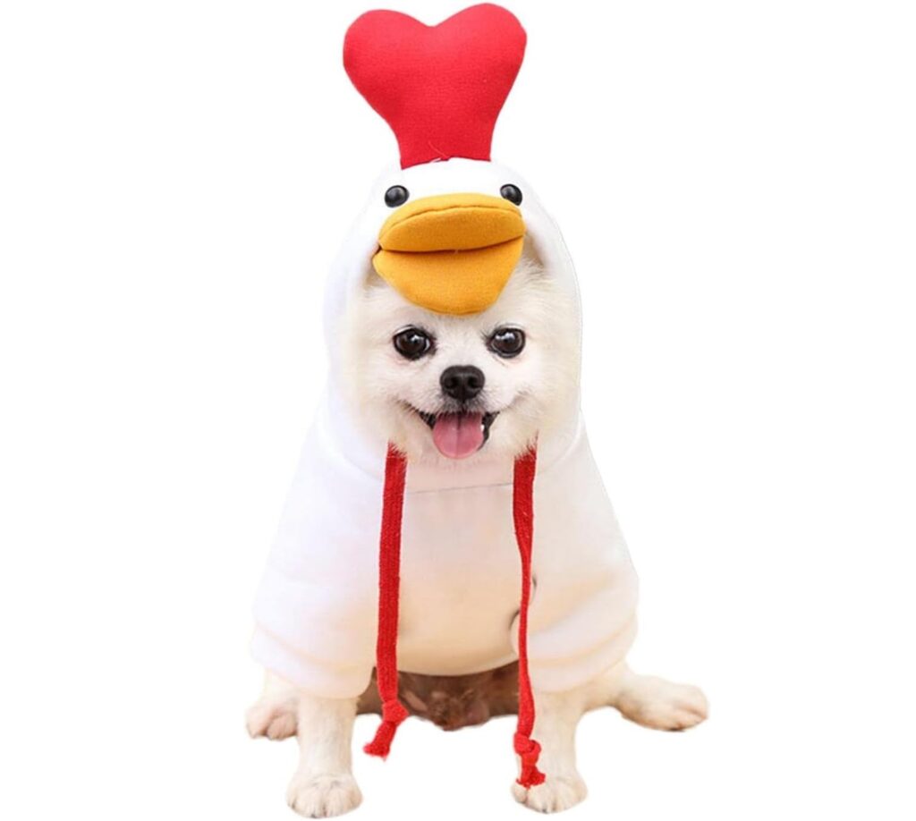White Duck Animal Dog Costume Dress Up Puppy Outfit Funny Cute Pet Suit Cloak Clothes Fun Novelty Gift X-Small