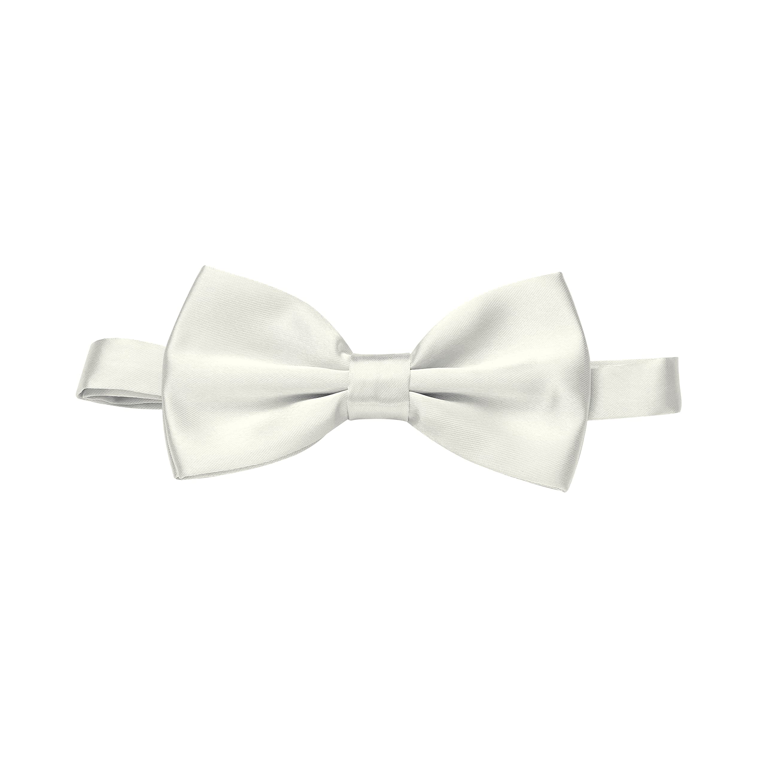 Pre-Tied Bow Tie Adjustable Neck Formal Party Prom Wedding Bowtie Premium White BT26