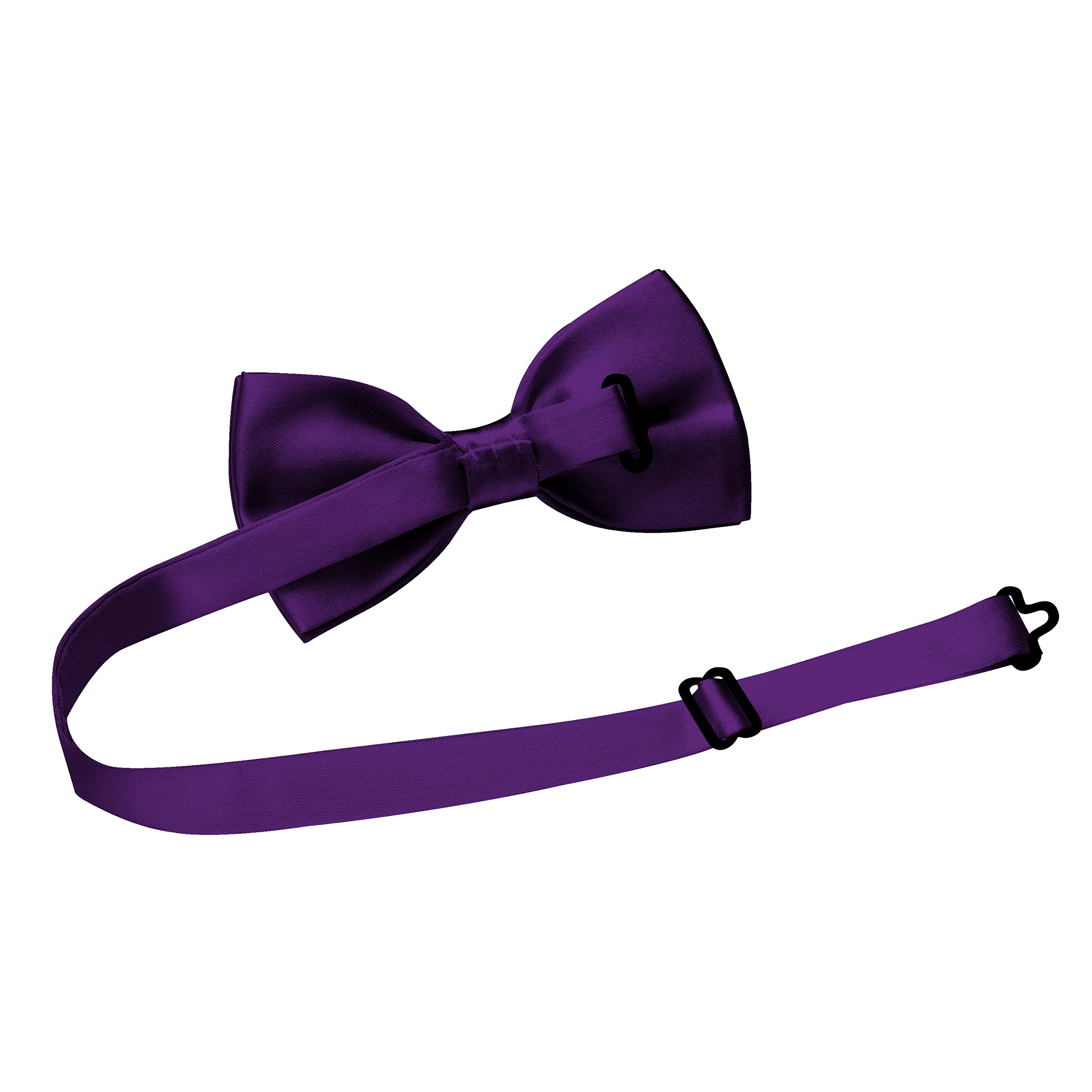 Pre-Tied Bow Tie Adjustable Neck Formal Party Prom Wedding Bowtie Premium Dark Purple BT30