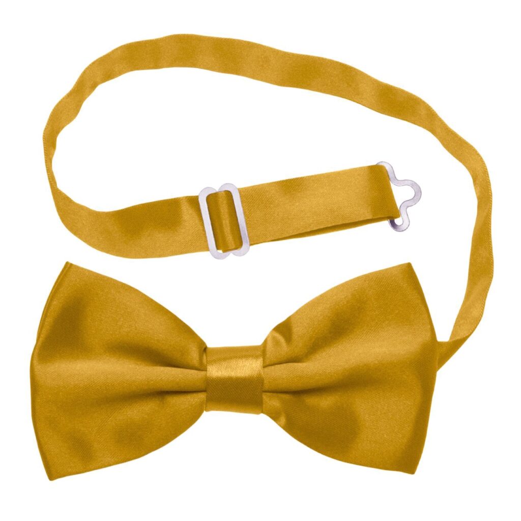 Pre-Tied Bow Tie Adjustable Neck Formal Party Prom Wedding Bowtie Premium Yellow Gold BT6