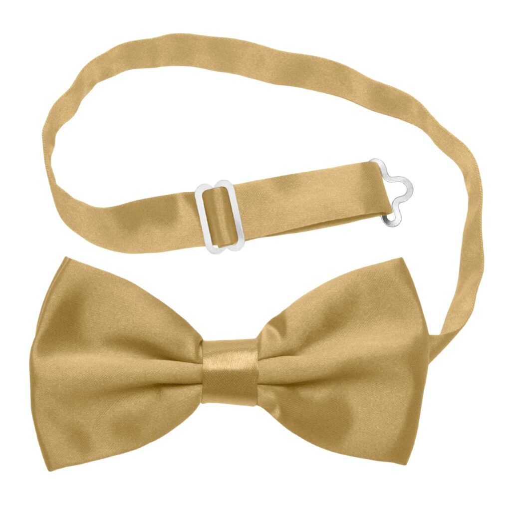 Pre-Tied Bow Tie Adjustable Neck Formal Party Prom Wedding Bowtie Premium Gold BT7
