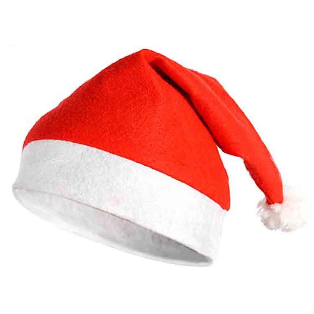 Santa Claus Christmas Hat Red Xmas Novelty ? Party for Festive Holidays, Fancy Dress Up, Unisex Costume Accessory ? New Years Fun for Adults and Children